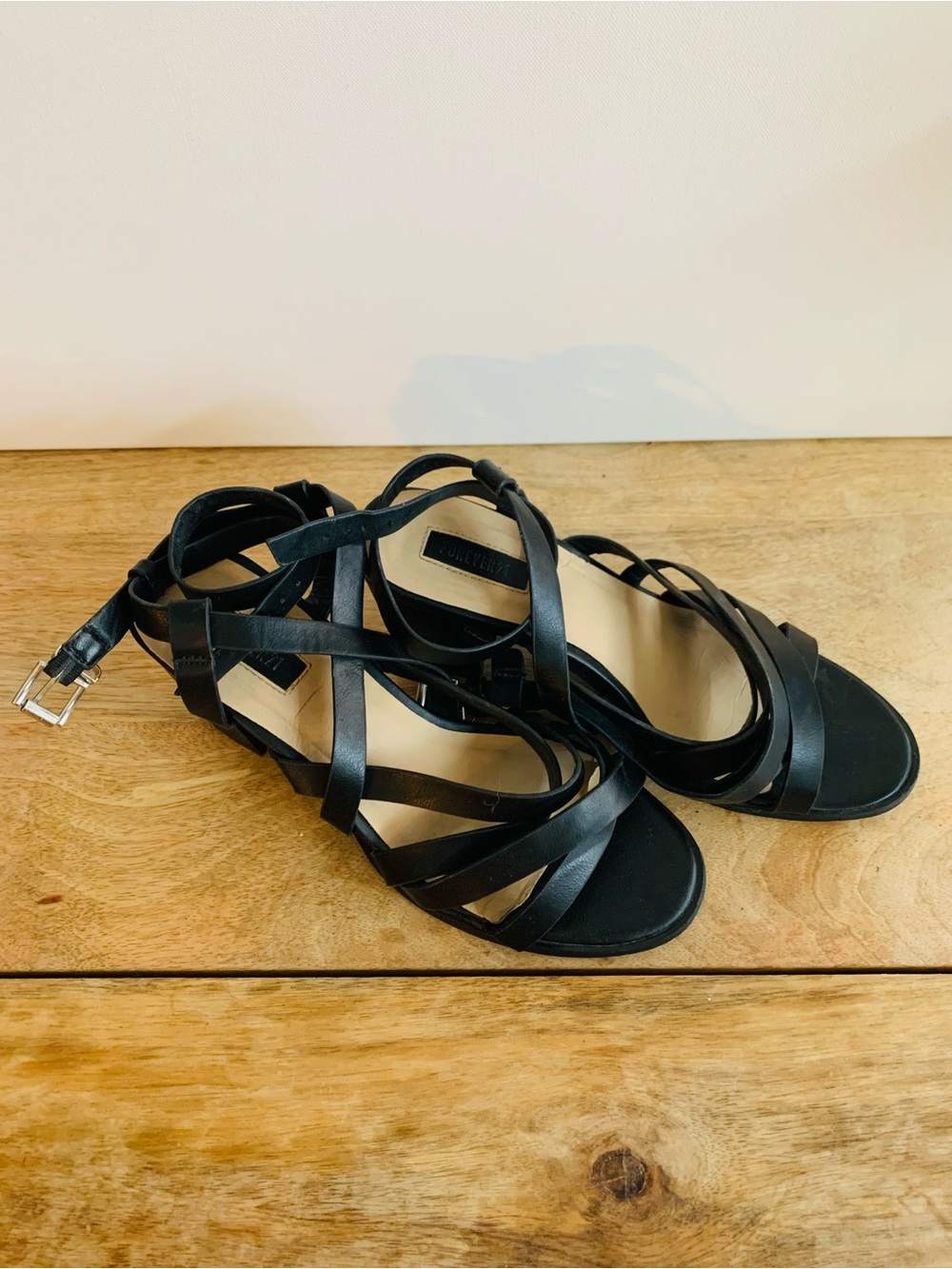 Forever 21 Strappy Block-Heel Sandals - Picture 4 of 6